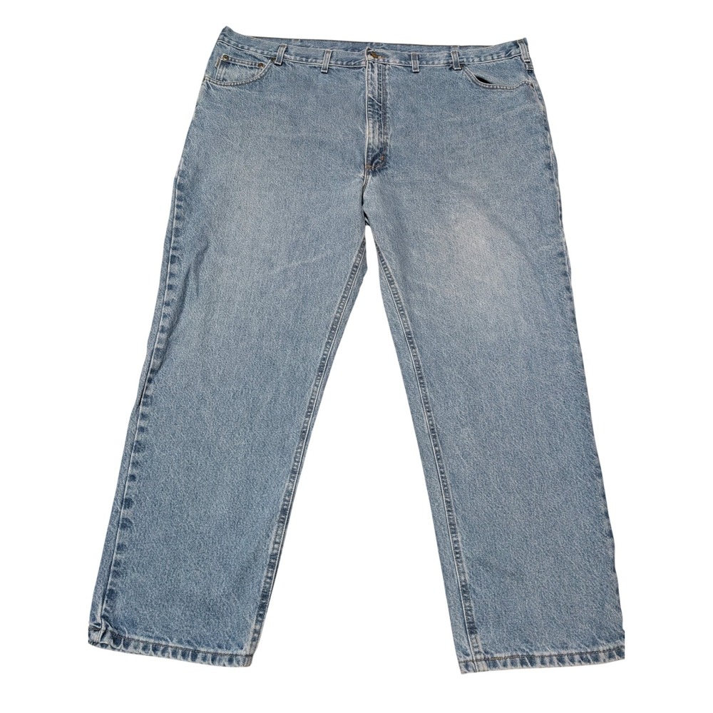Carhartt Jeans Mens 50x30 Light Blue B18 BTW Traditional Fit Straight Leg Denim